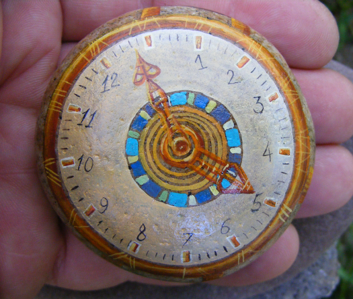 "Watches", front part. Baltic Sea Stone, ‘Magic Paints for Talismans’, Le-Za © 2008